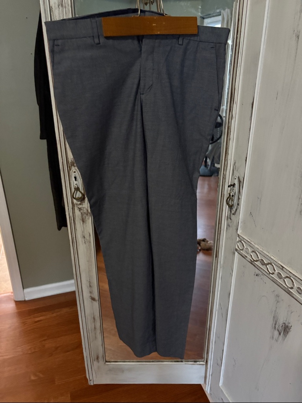 Express Men's Charcoal Gray Dress Pants - Slim Front 32 x 32
